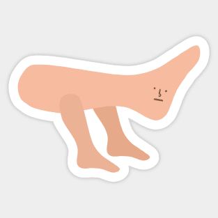 Leg with Legs | Cute | Weird | High Quality | Gift | Minimalist Sticker